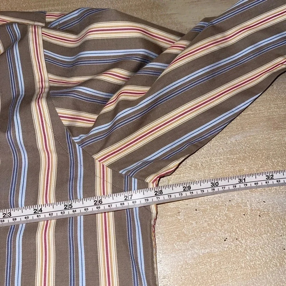 THOMAS Dean long sleeve stripe button up shirt. - Picture 6 of 9